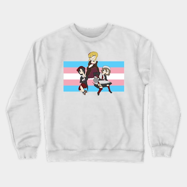 Umineko No Naku Koro Ni Episode 8 Spoilers Yasu Sayo Beatrice Shannon Kanon Trans Flag Crewneck Sweatshirt by nhitori